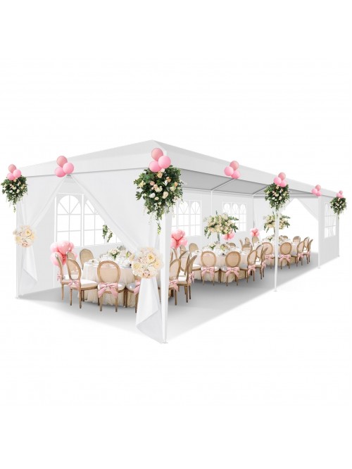 COBIZI 10x30 Party Canopy Tent with 8 Removable Si...
