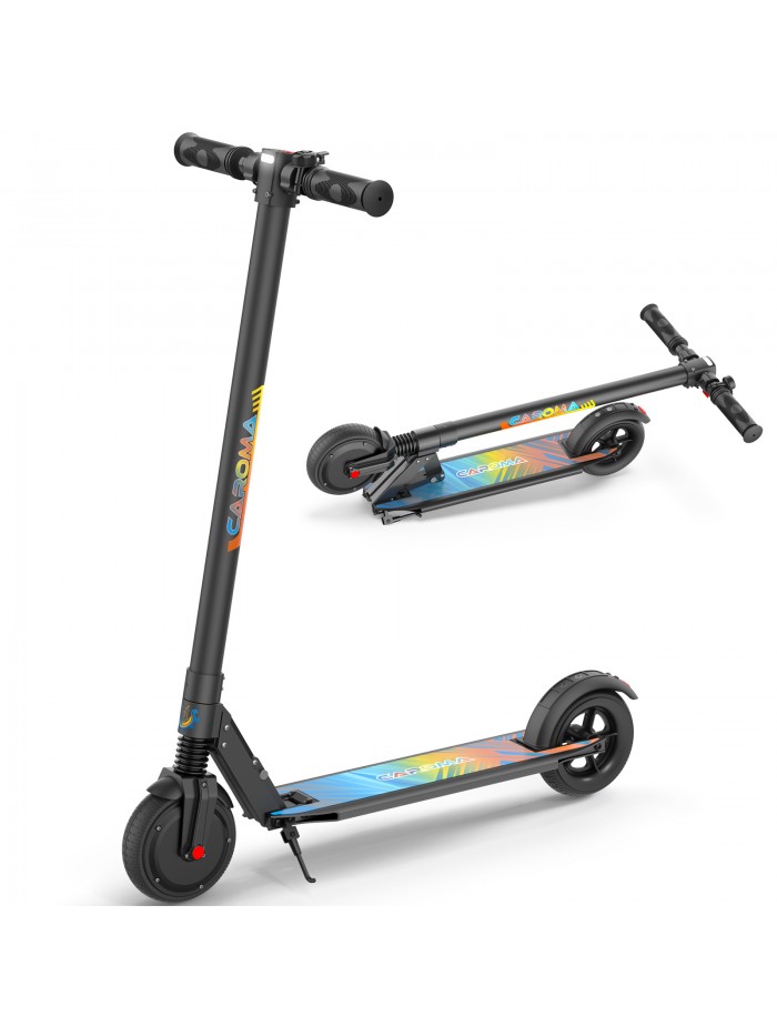 Caroma Lightweight Commuter Electric Scooter, 15.5 Mph & 10-15 Miles Range, 250W Motor Foldable Kick Scooters for Adult,with LED Display and Braking System